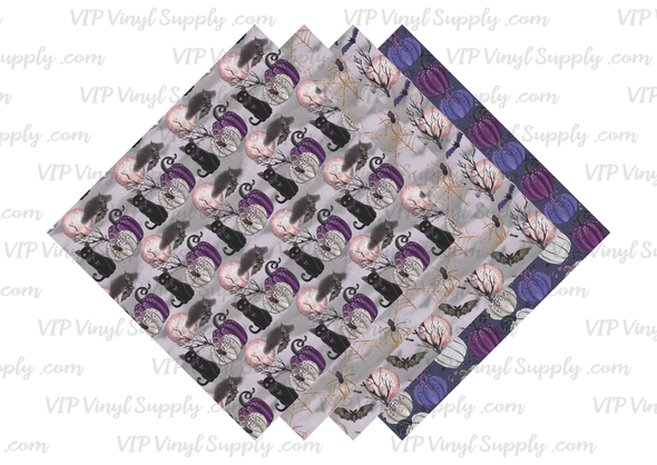 Halloween Pattern HTV Vinyl - Outdoor Adhesive Vinyl or Heat Transfer Vinyl Bundle