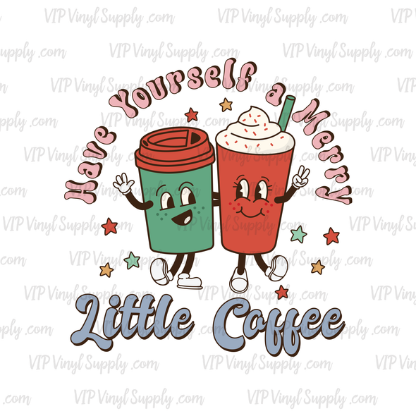 I run on Christmas Coffee DTF Transfer  Ready to press T-Shirt transfer – DTF  Transfer - xM10 - VIP Vinyl Supply