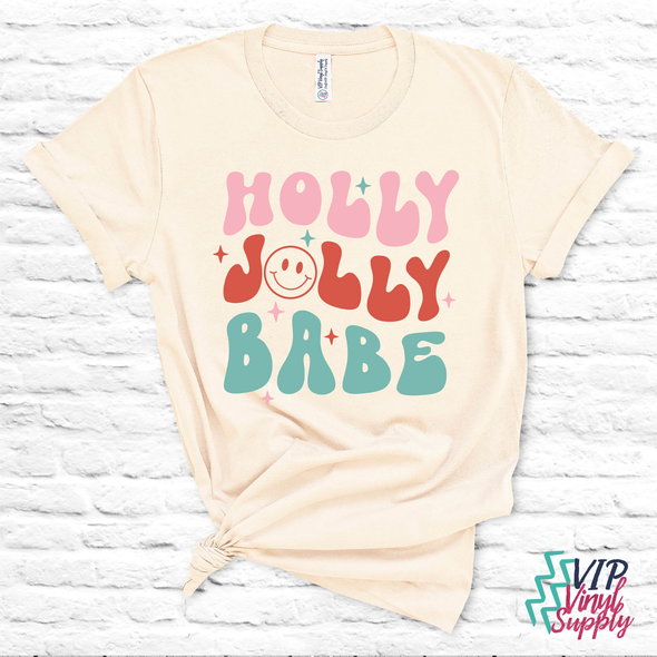 Holly Jolly Babe DTF Transfer | VIP Vinyl Supply