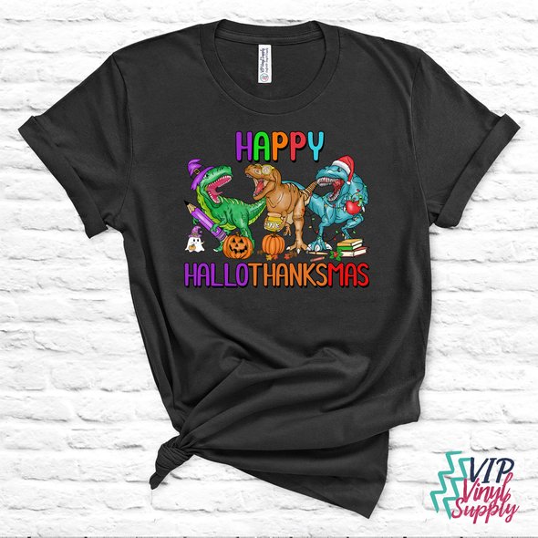 Dinosaur - Hallothanksmas Latte Christmas Halloween Thanksgiving DTF Transfer | xC4