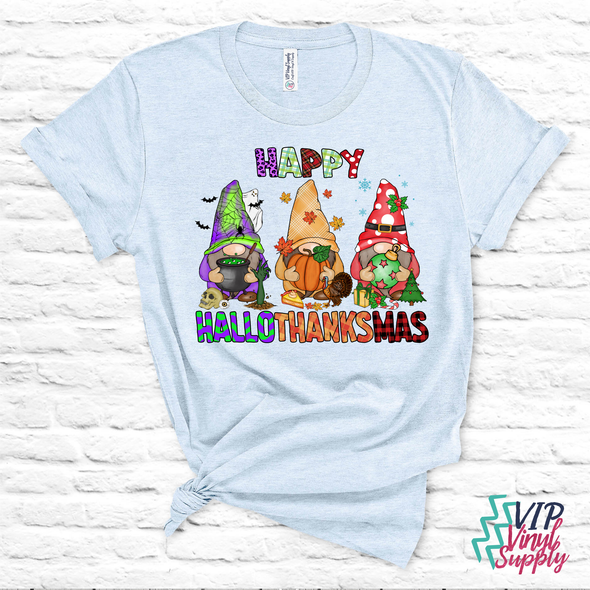 Gnomes - Hallothanksmas Christmas Halloween Thanksgiving DTF Transfer | xCa2