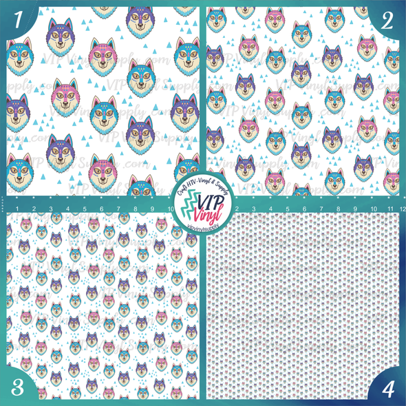 Husky Patterned Vinyl HTV |  Dogs