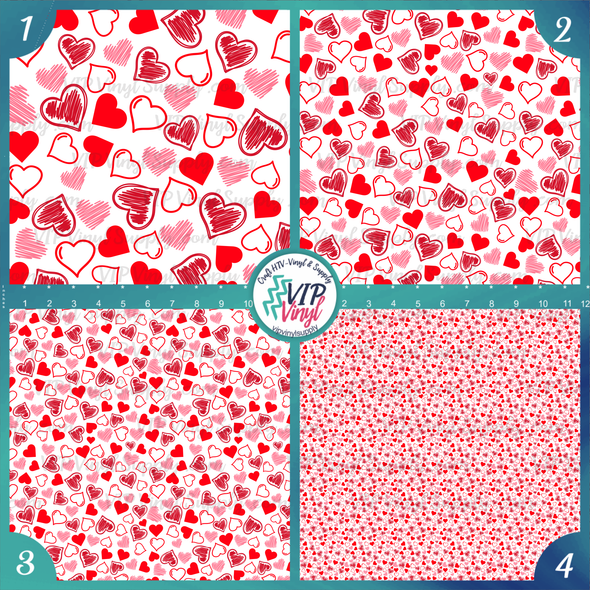 Hearts | patterned HTV Vinyl