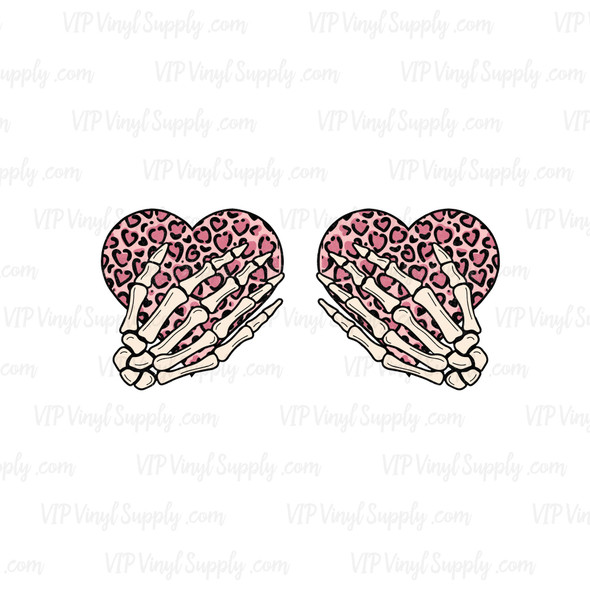 Skeleton Heart Hands Valentines Sublimation Transfer | xTb1