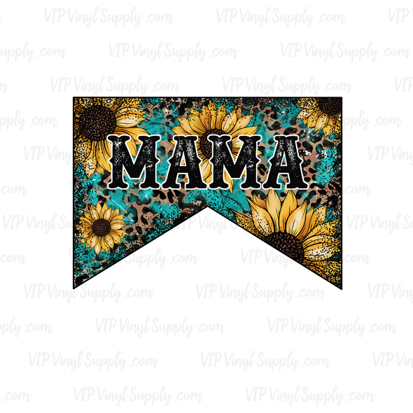 Sunflower Cowhide Mama sublimation Transfer