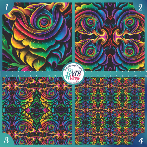 Printed HTV LAVENDER & TEAL FLOWERS Patterned Heat Transfer Vinyl 12 x – MY  VINYL CUT