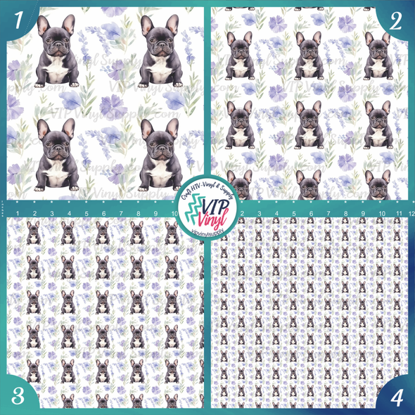 French Bulldog Printed Vinyl, HTV or Sublimation Sheets |   930C