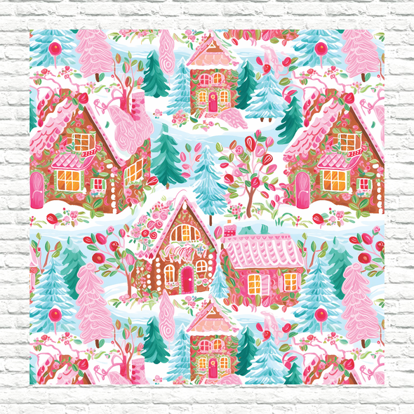 Pink Preppy Christmas Printed Pattern Vinyl, HTV or Sublimation Sheets | 942E