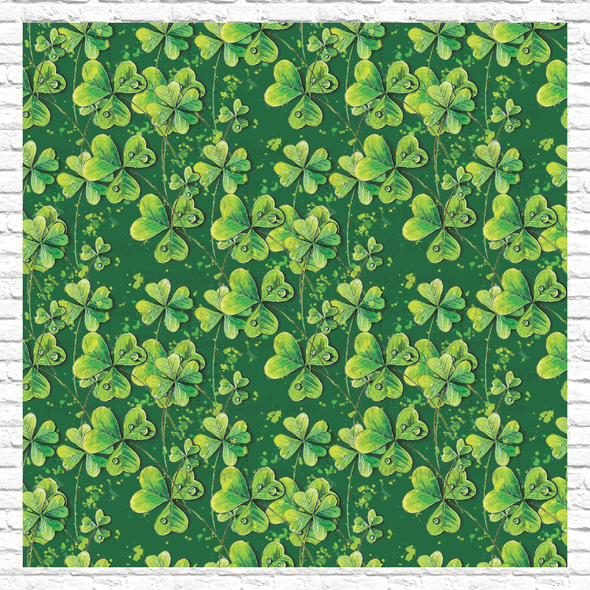 Lucky Shamrock Printed Pattern Vinyl,  HTV or Sublimation Sheets | 968A