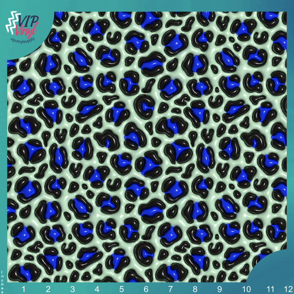 Animal Patterned HTV (19.66 x 12) - Rainbow Leopard