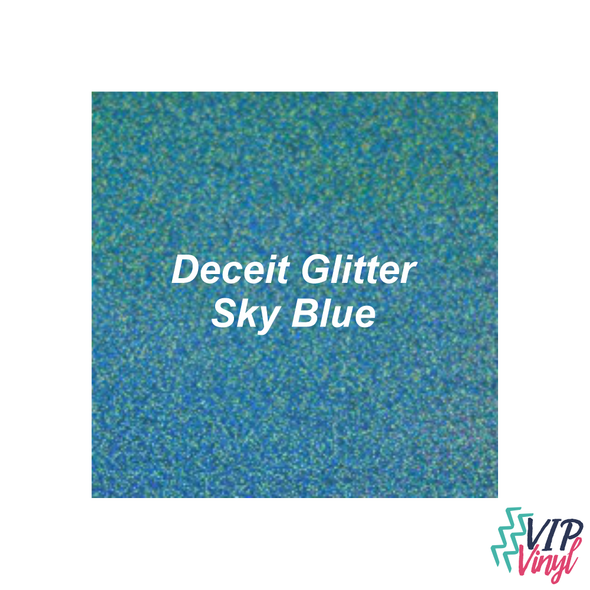 12" x 6"  StarCraft Magic - Deceit Glitter Sky Blue - Glitter Adhesive Vinyl -