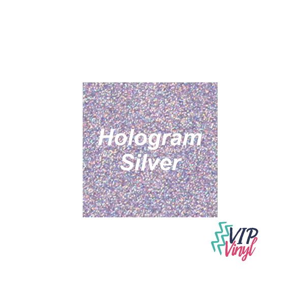 12" x 5 Feet Hologram Silver Glitter HTV -   Stahls’ CAD-CUT® - Glitter Flake Heat Transfer Vinyl -