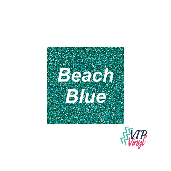 Beach Blue Glitter HTV - 12" x 12"  Stahls CAD-CUT® - Glitter Flake Heat Transfer Vinyl -