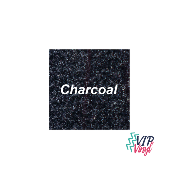 Charcoal Glitter HTV - 12" x 12"  Stahls CAD-CUT® - Glitter Flake Heat Transfer Vinyl -