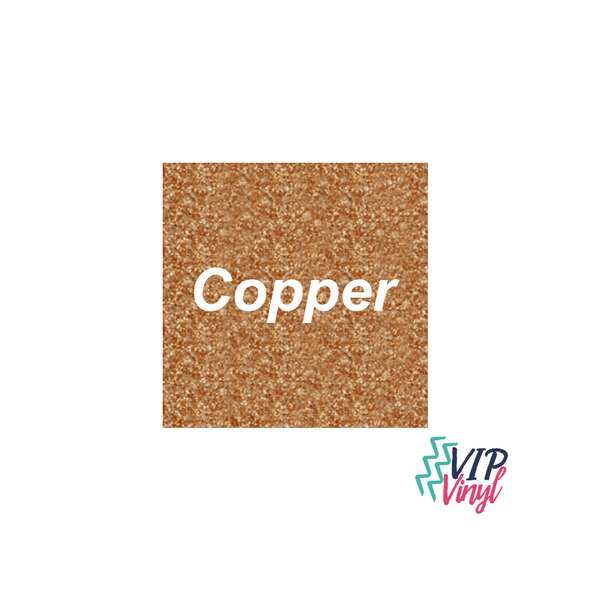 Copper Glitter HTV - 12" x 12"  Stahls CAD-CUT® - Glitter Flake Heat Transfer Vinyl -