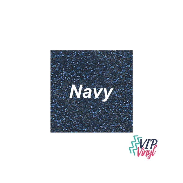Navy Glitter HTV - 12" x 12"  Stahls CAD-CUT® - Glitter Flake Heat Transfer Vinyl -