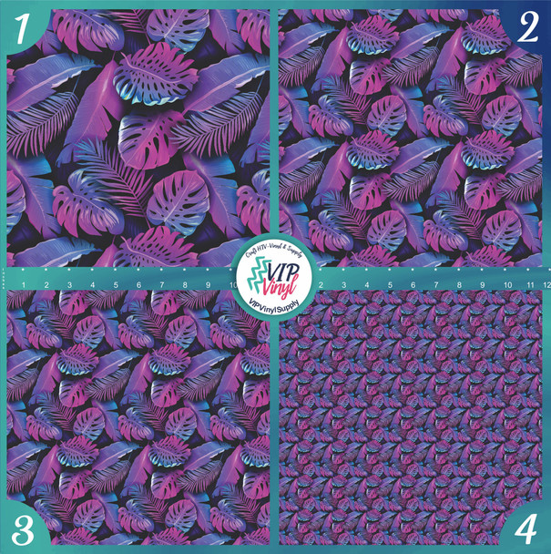 Tropical Palm leaf Pattern Vinyl - Purple | 286A