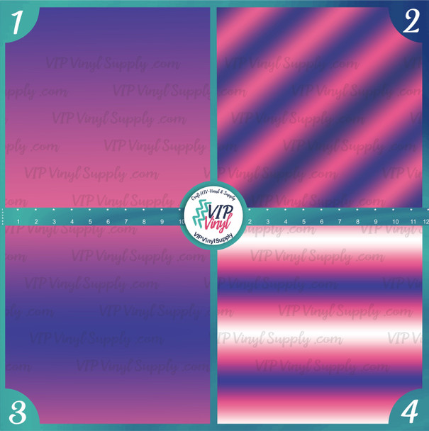 Purple and Pink Ombre Printed Vinyl or HTV | Outdoor Adhesive Vinyl or Heat Transfer Vinyl | 258D