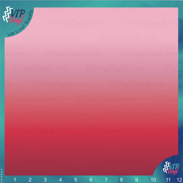 Pink to Red Ombre Vinyl |Outdoor Adhesive Vinyl or Heat Transfer Vinyl | 258A