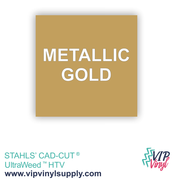 Metallic Gold Heat Transfer Vinyl, Stahls’ CAD-CUT® UltraWeed - 12" x 15" HTV