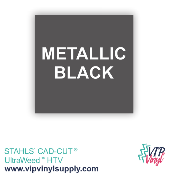 Metallic Black Heat Transfer Vinyl, Stahls’ CAD-CUT® UltraWeed - 12" x 15" HTV