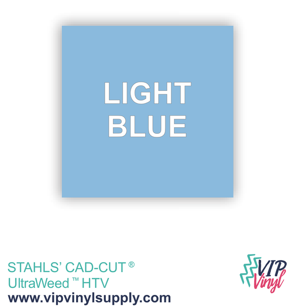 Light Blue Heat Transfer Vinyl, Stahls’ CAD-CUT® UltraWeed - 12" x 15" HTV