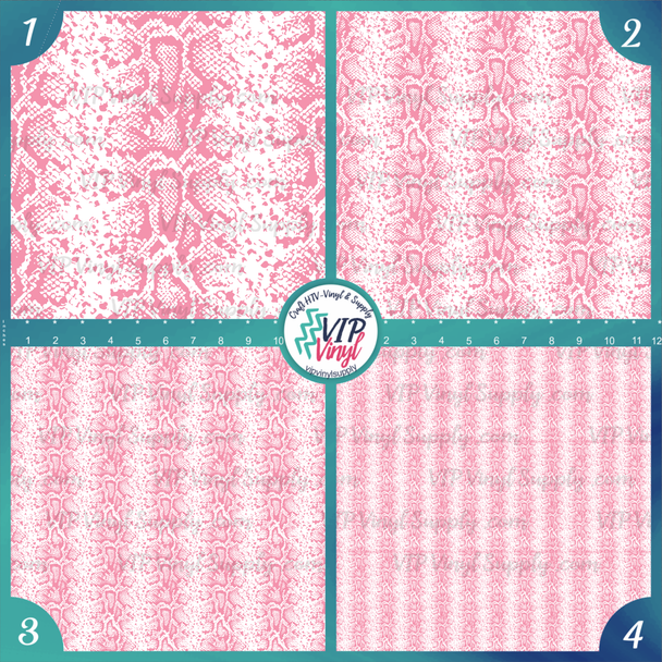 Pink Snakeskin HTV Vinyl | Outdoor Adhesive Vinyl or Heat Transfer Vinyl | 542A