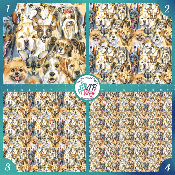 Patterned Vinyl HTV | Watercolor Dogs