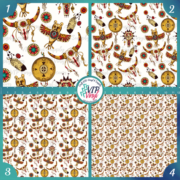 Boho Western patterned craft HTV vinyl sheets, heat transfer vinyl or Adhesive Vinyl