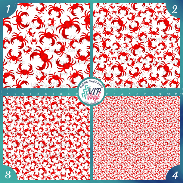 Crab Patterned Vinyl & HTV | Outdoor Adhesive Vinyl or Heat Transfer Vinyl |