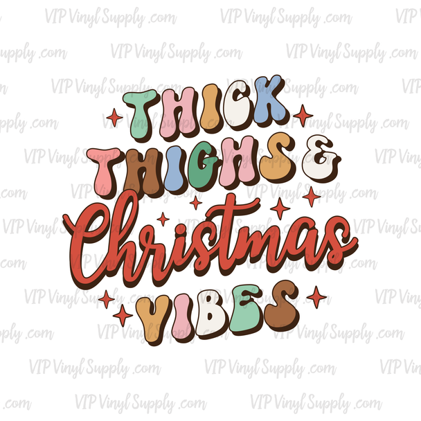 Retro Thick Thighs & Christmas Vibes – sG8 | DTF Transfer