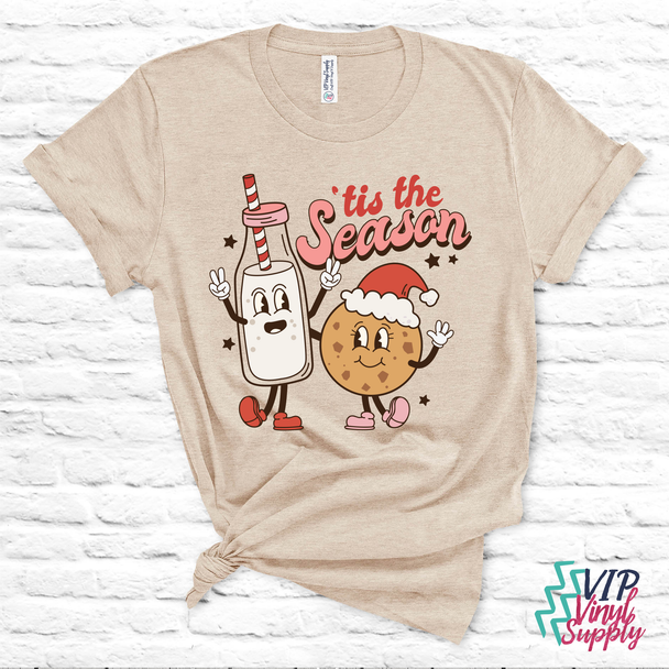 Retro Tis the Season Milk & Cookies Transfer –  sG9 | DTF Transfer