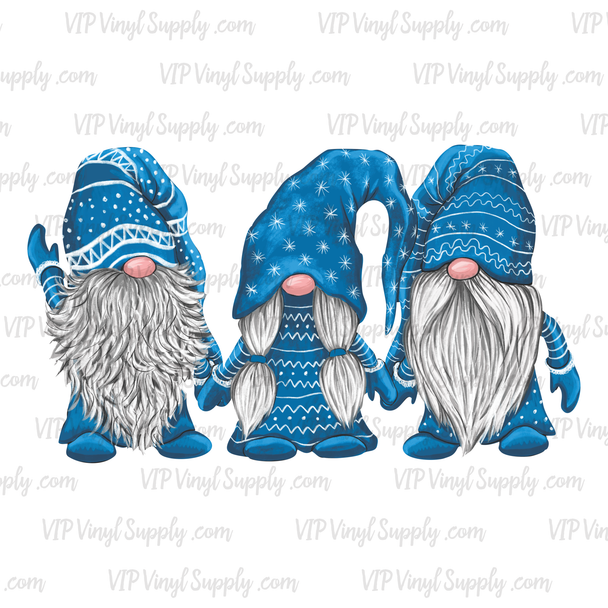 Santa Gnomes Christmas Transfer | Blue – xG1sD | DTF Transfer