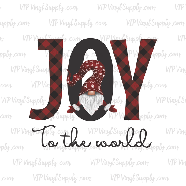 JOY to the world Santa Gnome Christmas Transfer – xG3sB |  DTF Transfer