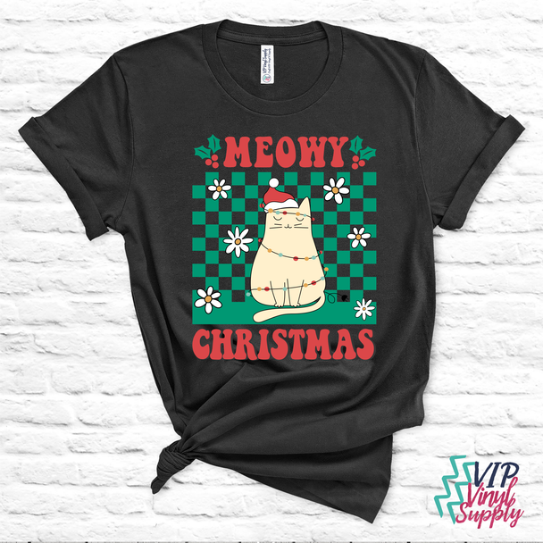 Meowy Christmas DTF Transfer |  xA4