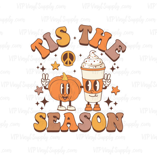 Retro Tis the Season Latte Fall DTF Transfer | xBc5