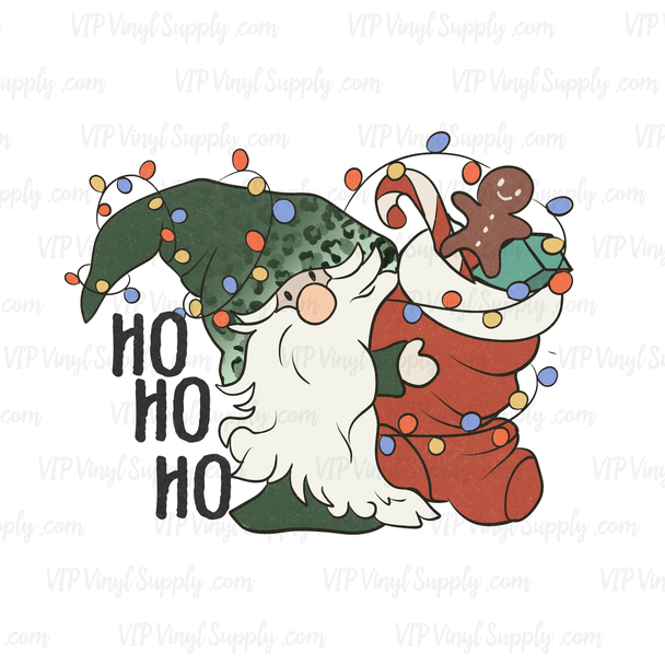 Ho Ho Ho Santa Gnome Christmas DTF Transfer | xDa3