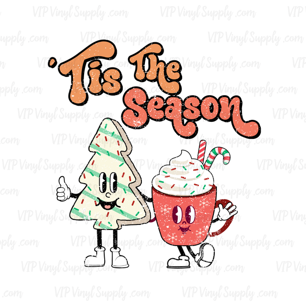Tis the Season Retro Christmas Snacks DTF Transfer | xDd2