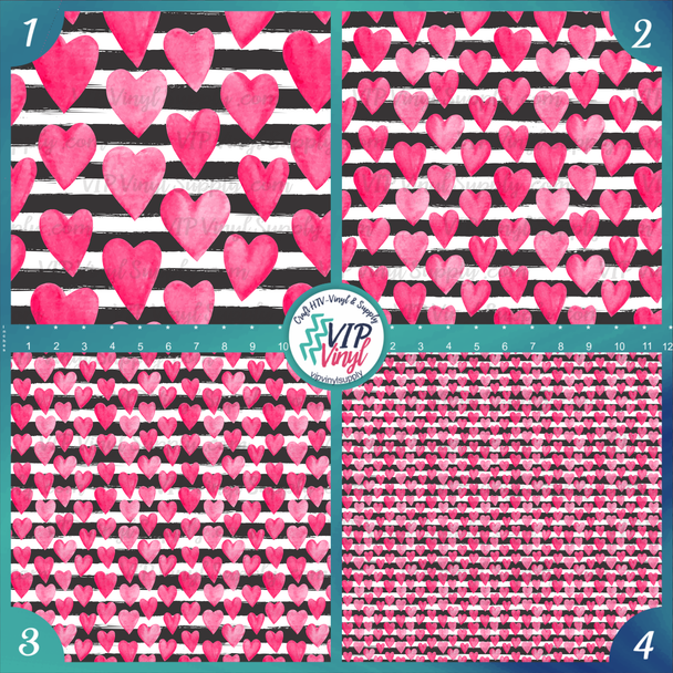 Watercolor Hearts | patterned HTV Vinyl