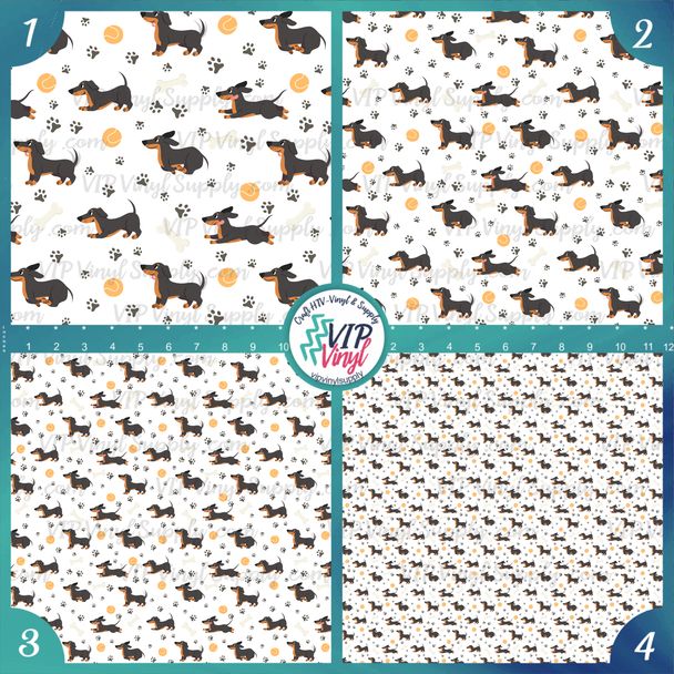 Dachshund Patterned Vinyl HTV | Weiner Dogs