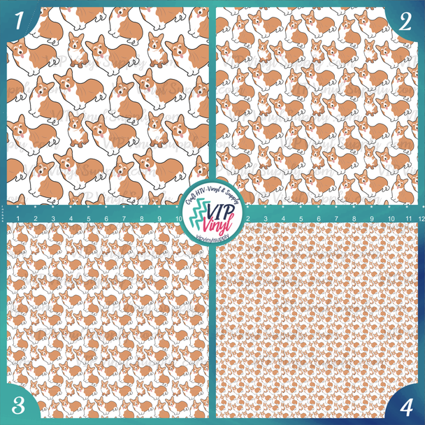 Corgi Patterned Vinyl HTV |  Dogs