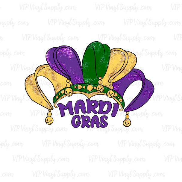 Happy Mardi Gras Hat Sublimation Transfer