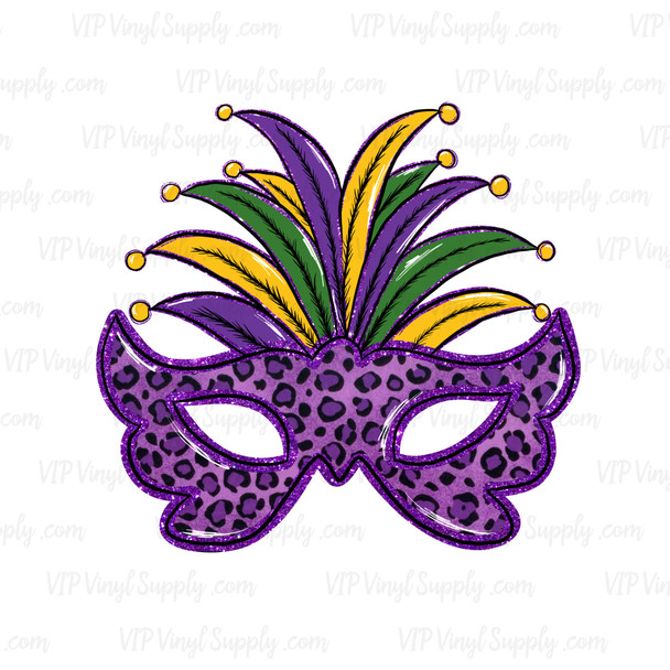 Mardi Gras Mask Sublimation Transfer