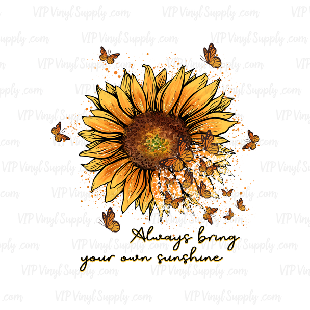 Watercolor Quote Sunflower Sublimation Transfer