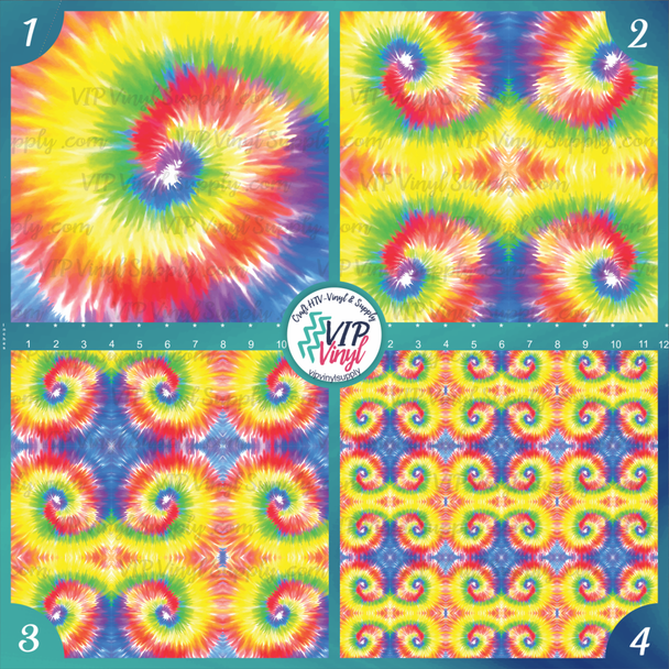 Bright Tie Dye Pattern Vinyl & HTV