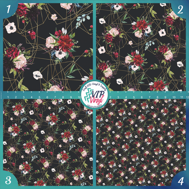 Watercolor Floral-Patterned Vinyl HTV