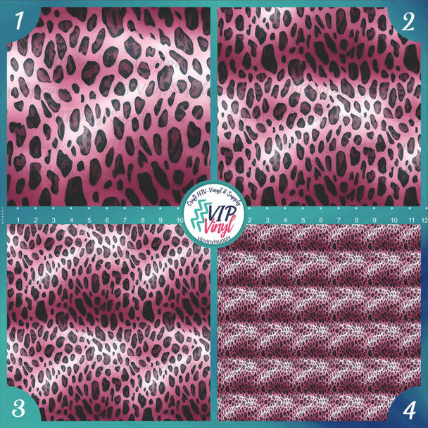 Pink Glam Leopard Pattern Vinyl or HTV |  Outdoor Adhesive Vinyl or Heat Transfer Vinyl |  891B