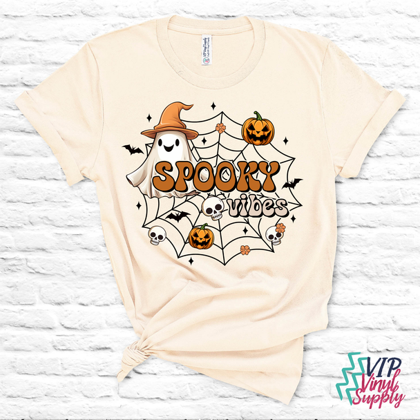 Retro Spooky Vibes Halloween DTF Transfer   |  xHd5