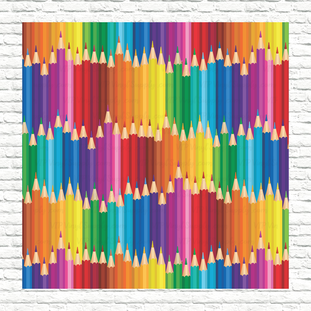 Colored Pencils Patterned Printed  Vinyl, HTV or Sublimation Sheets |  957A