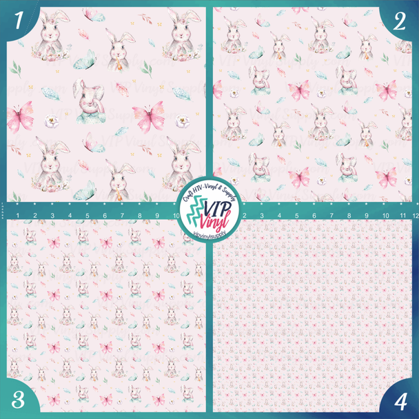 Easter Bunny Printed Pattern Vinyl, HTV or Sublimation Sheets | 1032C